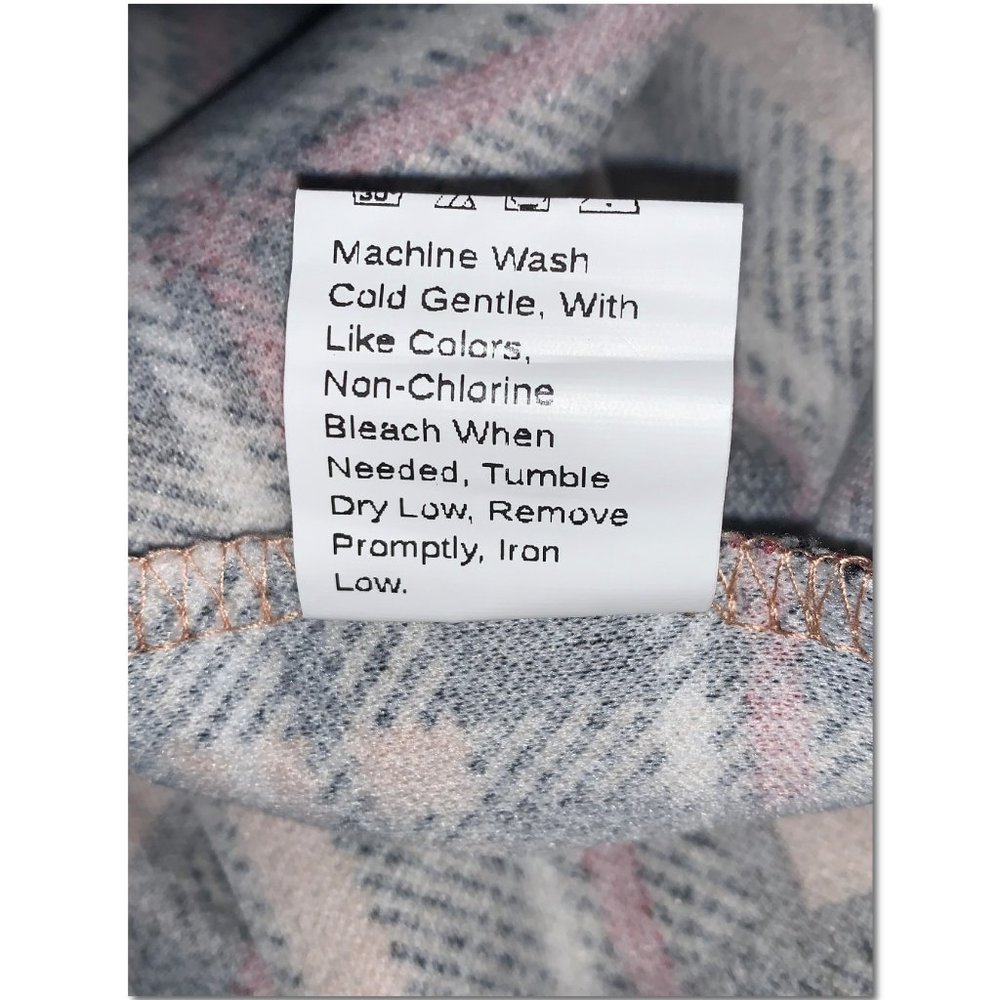 Shein Plaid Dress Size Large Cream and Black Plaid Minidress EUC - Picture 8 of 8